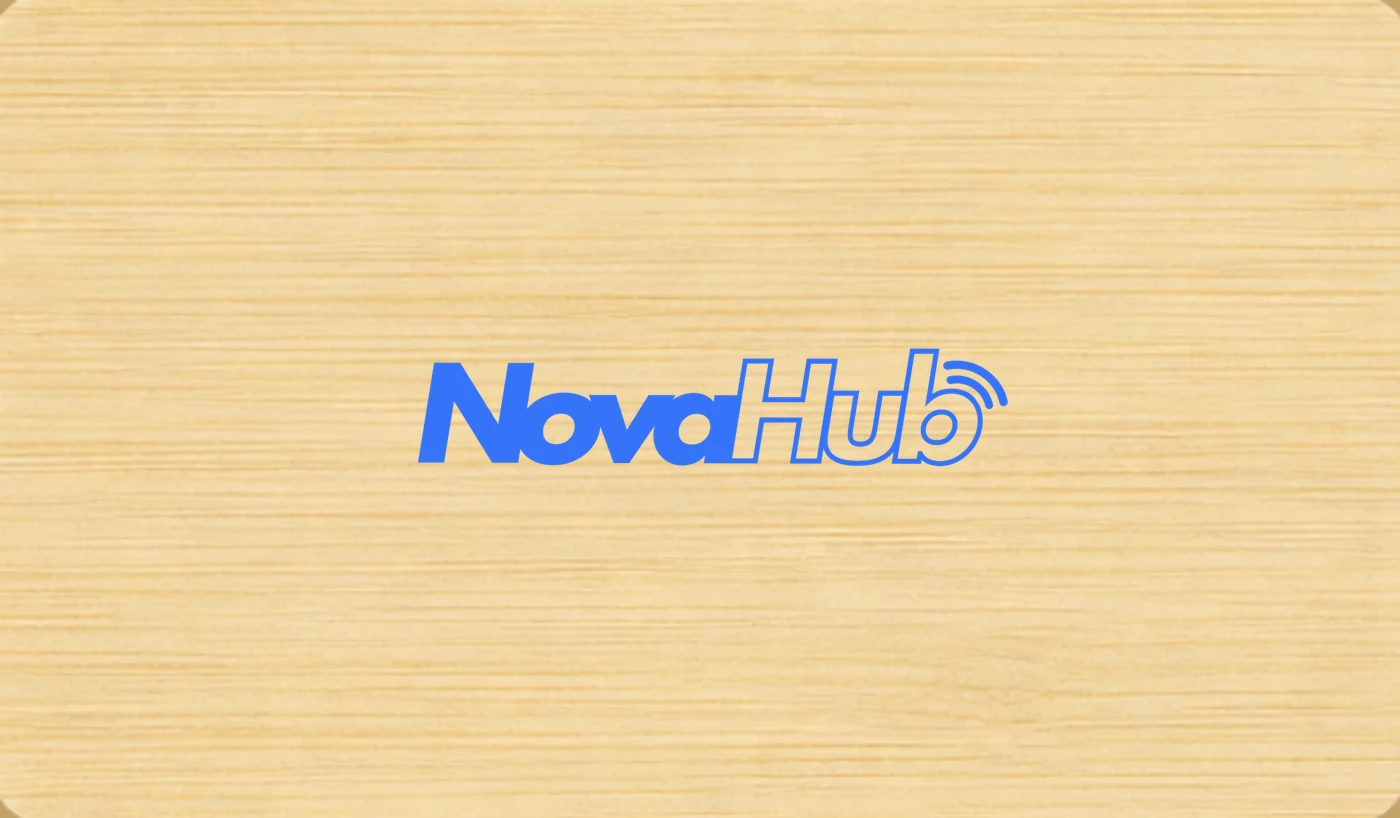 NovaCard Classic Bamboo — recto personnalisable