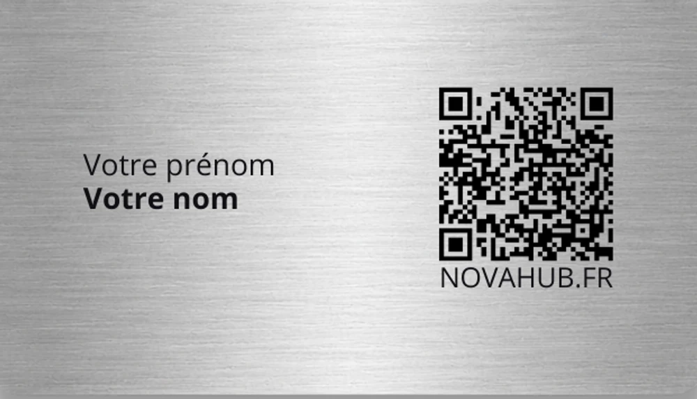 NovaCard Métal — verso avec QR code