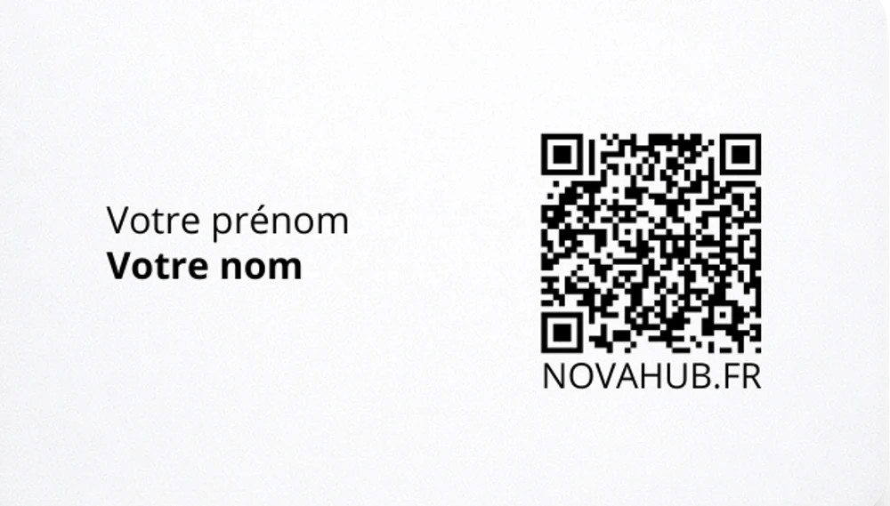 NovaCard PVC — verso avec QR code